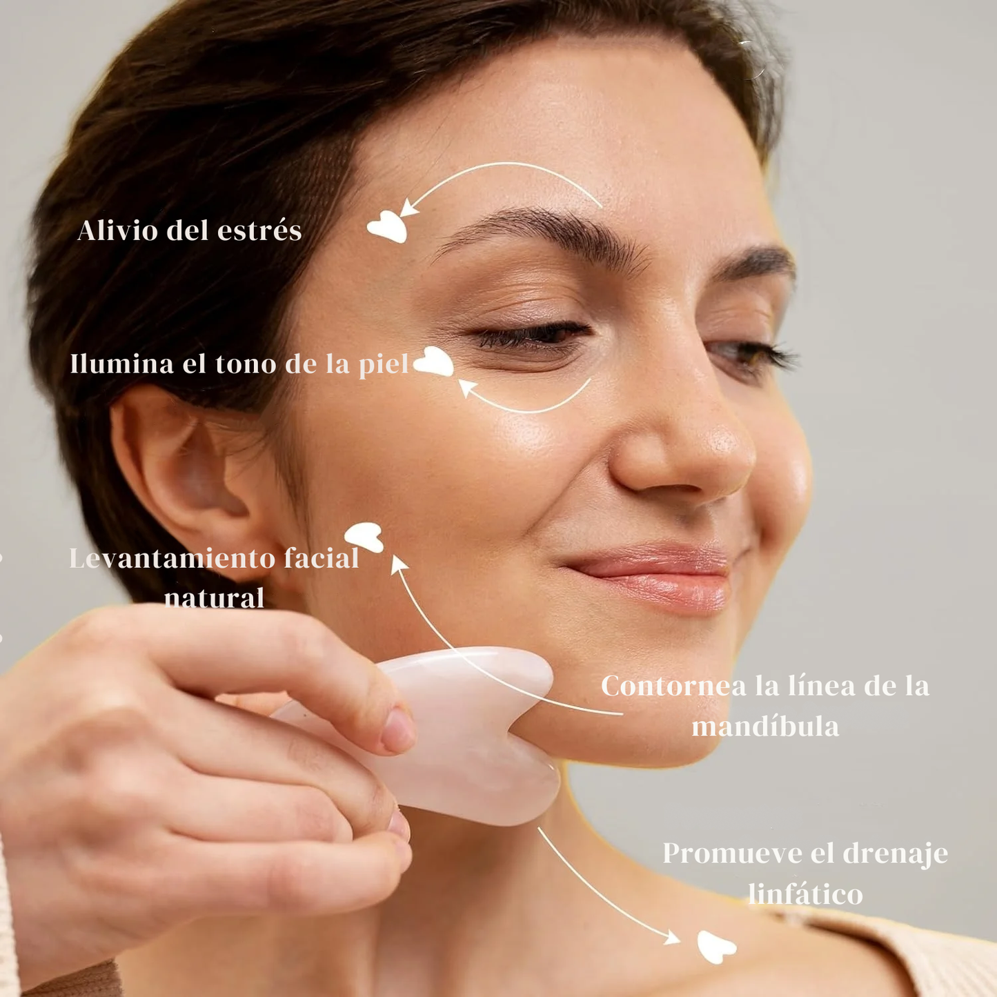 Rodillo y Gua Sha rosa