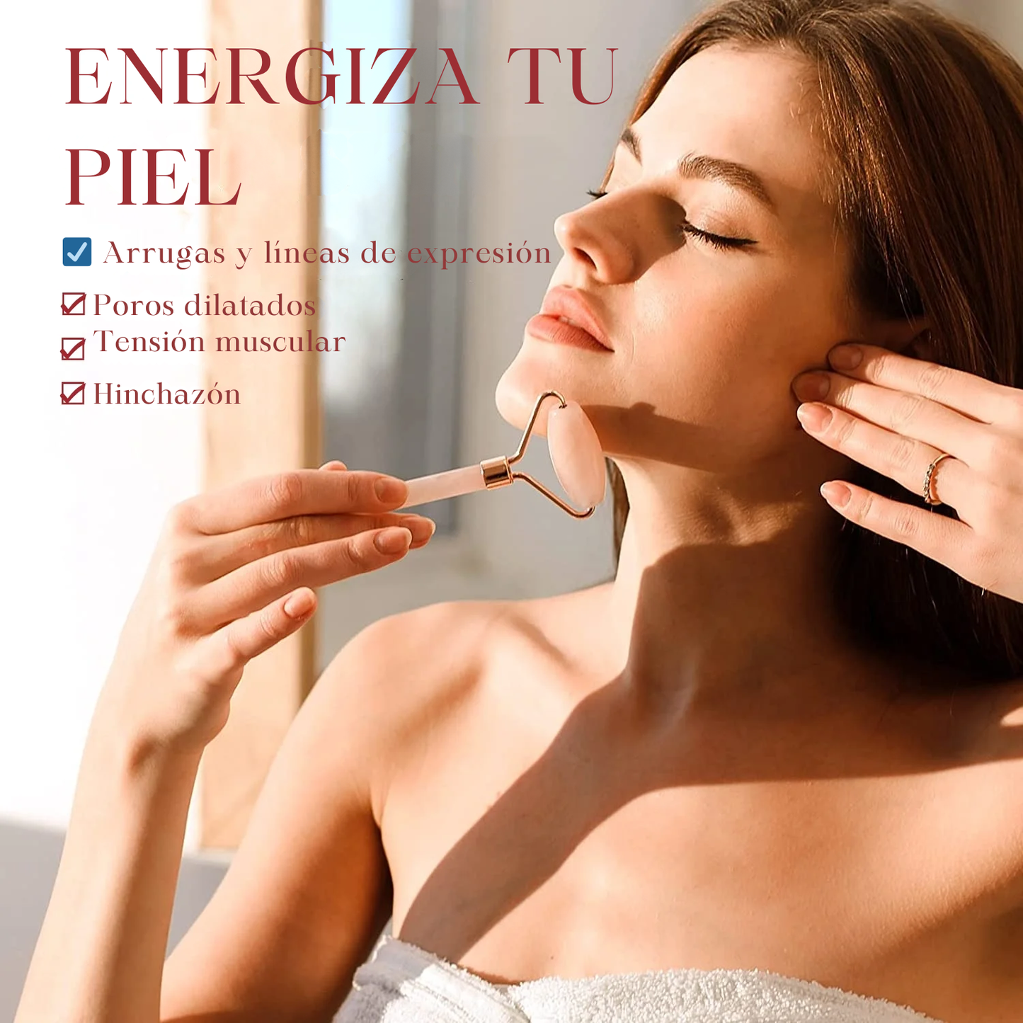 Rodillo y Gua Sha rosa