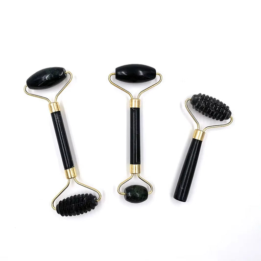 Obsidian Jade Roller Massager Gouache Scraper for Face Facial Skin Care Tools Natural Body Back Beauty Lifting Massagers Rollers